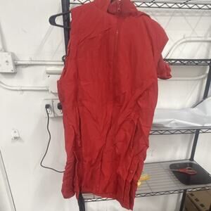 Men’s Sleeveless Front Zip Hooded Vest Jacket Lightweight Red Size L